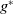 g Superscript asterisk