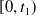 left bracket 0 comma t 1 right parenthesis