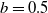 b equals 0.5