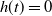 h left parenthesis t right parenthesis equals 0