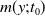m left parenthesis y semicolon t 0 right parenthesis