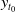 y Subscript t 0