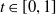 t element of left bracket 0 comma 1 right bracket