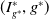 left parenthesis upper I Subscript g Sub Superscript asterisk Subscript Superscript asterisk Baseline comma g Superscript asterisk Baseline right parenthesis