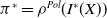 pi Superscript asterisk Baseline equals rho Superscript upper P o l Baseline left parenthesis upper I Superscript asterisk Baseline left parenthesis upper X right parenthesis right parenthesis