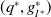 left parenthesis q Superscript asterisk Baseline comma g Subscript upper I Sub Superscript asterisk Subscript Superscript asterisk Baseline right parenthesis