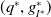 left parenthesis q Superscript asterisk Baseline comma g Subscript upper I Sub Superscript asterisk Subscript Superscript asterisk Baseline right parenthesis
