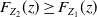 upper F Subscript upper Z 2 Baseline left parenthesis z right parenthesis greater than or equals upper F Subscript upper Z 1 Baseline left parenthesis z right parenthesis