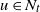 u element of upper N Subscript t