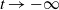 t right arrow negative normal infinity