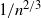 1 divided by n Superscript 2 divided by 3