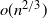 o left parenthesis n Superscript 2 divided by 3 Baseline right parenthesis