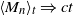 left angle bracket upper M Subscript n Baseline right angle bracket Subscript t Baseline right double arrow c t
