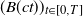 left parenthesis upper B left parenthesis c t right parenthesis right parenthesis Subscript t element of left bracket 0 comma upper T right bracket