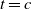 t equals c