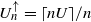 upper U Subscript n Superscript up arrow Baseline equals left ceiling n upper U right ceiling divided by n