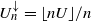 upper U Subscript n Superscript down arrow Baseline equals left floor n upper U right floor divided by n