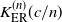 upper K Subscript normal upper E normal upper R Superscript left parenthesis n right parenthesis Baseline left parenthesis c divided by n right parenthesis