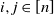 i comma j element of left bracket n right bracket