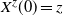 upper X Superscript bold italic z Baseline left parenthesis 0 right parenthesis equals bold italic z