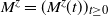 upper M Superscript bold italic z Baseline equals left parenthesis upper M Superscript bold italic z Baseline left parenthesis t right parenthesis right parenthesis Subscript t greater than or equals 0
