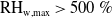 upper R upper H Subscript w comma max Baseline greater than 500 percent sign