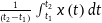 StartFraction 1 Over left parenthesis t 2 minus t 1 right parenthesis EndFraction integral Underscript t 1 Overscript t 2 Endscripts x left parenthesis t right parenthesis d t