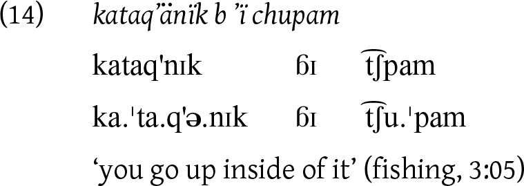 An equation with phonetic transcription and breakdown.