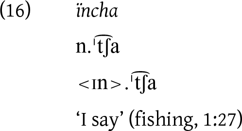 An equation with the text 'incha', 'n.'tfa', and '<in>.'tfa'