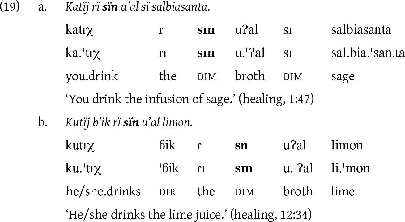 Text in a language other than English with phonetic transcription and translation.