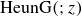 HeunG left parenthesis semicolon z right parenthesis
