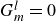 upper G Subscript m Superscript l Baseline equals 0