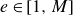 e element of left bracket 1 comma upper M right bracket