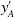 y prime Subscript upper A