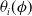 theta Subscript i Baseline left parenthesis phi right parenthesis