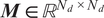upper M element of RNd times Nd