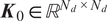 upper K 0 element of RNd times Nd