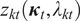 zkt left parenthesis kappa t comma lamda kt right parenthesis