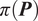 pi left parenthesis upper P right parenthesis