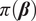 pi left parenthesis beta right parenthesis