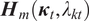 Hm left parenthesis kappa t comma lamda kt right parenthesis