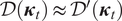 upper D left parenthesis kappa t right parenthesis almost equals upper D prime left parenthesis kappa t right parenthesis