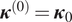kappa left parenthesis 0 right parenthesis equals kappa 0
