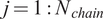 j equals 1 colon Nchain