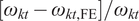 left bracket omega kt minus omega kt comma FE right bracket slash omega kt
