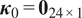 kappa 0 equals 024 times 1