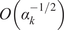 upper O left parenthesis alpha k minus 1 slash 2 right parenthesis