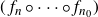 left parenthesis f Subscript n Baseline ring midline horizontal ellipsis ring f Subscript n 0 Baseline right parenthesis