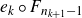 e Subscript k Baseline ring upper F Subscript n Sub Subscript k plus 1 Subscript minus 1