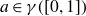 a element of gamma left parenthesis left bracket 0 comma 1 right bracket right parenthesis